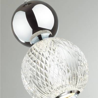 5007/7L L-VISION ODL23 589 хром/прозрачный/металл/акрил Подвес LED 7W 4000K 350Лм CRYSTAL