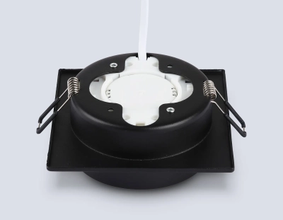 Светильник встраиваемый TN6710 BK черный IP44 GX53 max 15W 105*105*45