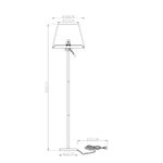 Торшер Arte Lamp Elba A2581PN-2AB, 1хE27
