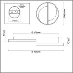 5240/64CL LEDIO LN23 083 белый, черный, серый Люстра потолочная диммир. с ДУ LED 64W 4224Лм 220V TARO