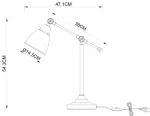 Офисная настольная лампа Arte Lamp BRACCIO A2054LT-1WH, 1хE27