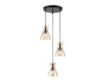 Светильник подвесной TR3405/3 BK/FGD/TI черный/золото/янтарь E27/3 max 60W D345*1000