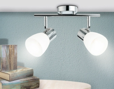 Настенно-потолочный спот TR3963/2 CH/FR хром/белый матовый E27*2 max 40W 200*105*200