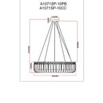 Подвесная люстра Arte Lamp MAYOTTE A1071SP-10CC, 10хG9