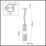 4786/2 HALL ODL21 670 золото/металл/стекло Подвес E14 2*40W VIKETA