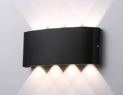 Светильник светодиодный уличный настенный архитектурный ST4464/8 BK черный IP65 LED 4200K 8W 210*80*46