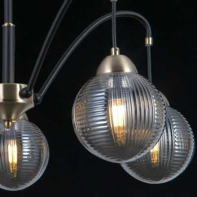 IL0433-5PSQ-79 BK AB светильник потолочный ILLUMICO, E27х5
