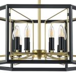 713327 Люстра REGOLO 12х40W E14 ЧЕРНЫЙ МАТОВЫЙ/ЗОЛОТО Lightstar