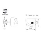 SL1586.431.01 Светильник настенный Черный LED 1*9W 3000K Lm Ra&gt;80  IP20 L-xW140xH140 170-240V