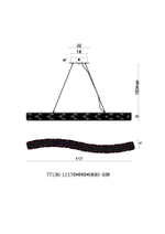 Люстра подвесная Festo Gold FL1051-10PL, LED