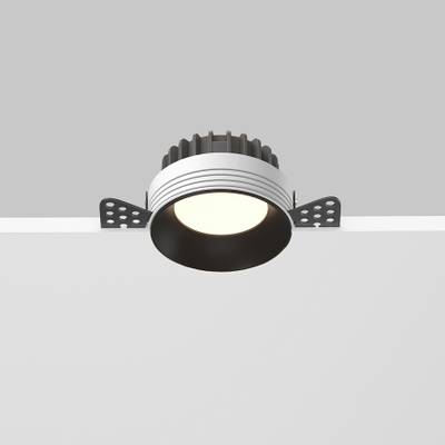 Встраиваемый светильник Okno 3000-4000-6000K 8W 100° IP 44 DL055-8W3-4-6K-TRS-B. TM Maytoni