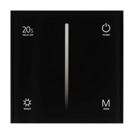 Панель SMART-P36-DIM-IN Black (230V, 1.2A, TRIAC, Sens, 2.4G) (Arlight, IP20 Пластик, 5 лет)