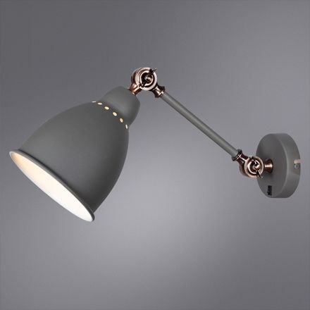 Бра Arte Lamp BRACCIO A2054AP-1GY, 1хE27