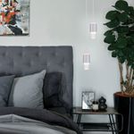 Подвесной светодиодный светильник в стиле лофт 50204/1 LED белый / серебро