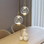 Подвесной светодиодный светильник со стеклянным плафоном 50267/1 LED латунь, LED