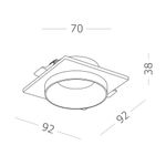 ST206.418.01 Св-к встр. Мат. черный GU10 1*50W  L92xW92xH41 220V Без ламп