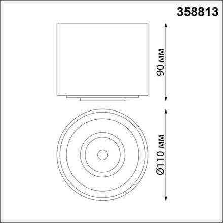 358813 OVER NT21 219 белый Светильник накладной светодиодный IP20 LED 18W 1600Лм 4000K 220V GESSO