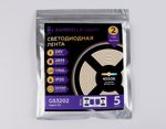 Светодиодная лента GS3202 2835 180Led/ 14.4W m/ 24V IP20 4500K/ 5000*8*1.2mm/ кратность резки 33mm (2 конт.)