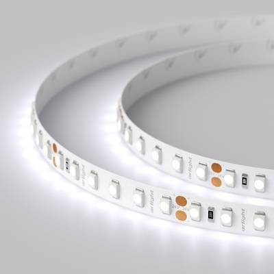 Светодиодная лента RT 2-5000 24V Cool 8K 2x (3528, 600 LED, LUX) (Arlight, 9.6 Вт/м, IP20)