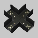 Коннектор питания X-образный Elasity, TRA160CX-11B. TM Maytoni