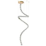 5008/132L L-VISION ODL23 595 золотой/прозрачный/металл/акрил Люстра LED 132W 4000K 6600Лм CRYSTAL