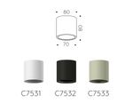 Корпус светильника накладной для насадок D70mm C7532 SBK черный песок D80*H80mm MR16 GU5.3