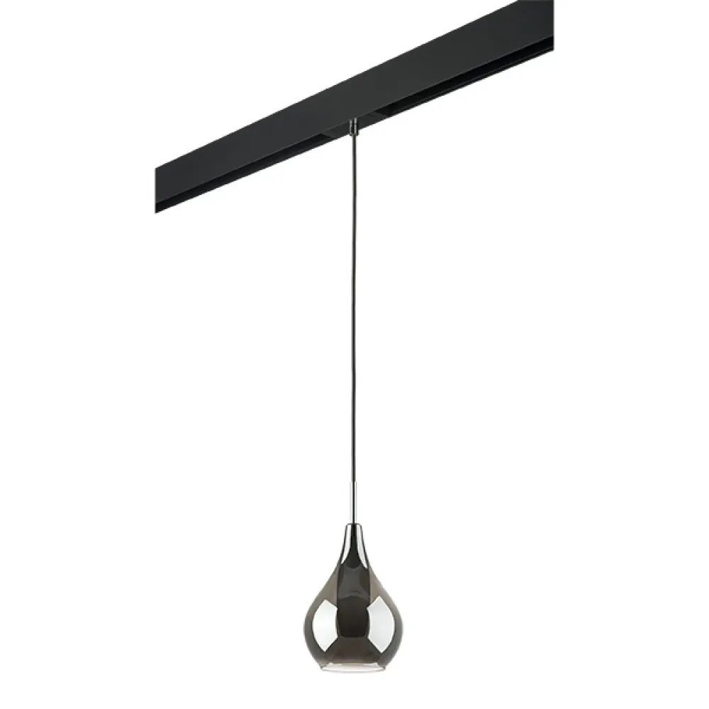 PRO803037 Светильник д/1-фазн трека PENTOLA 1х25W G9 ХРОМ/ДЫМЧАТЫЙ/ЧЕРНЫЙ (803037+595007) Lightstar