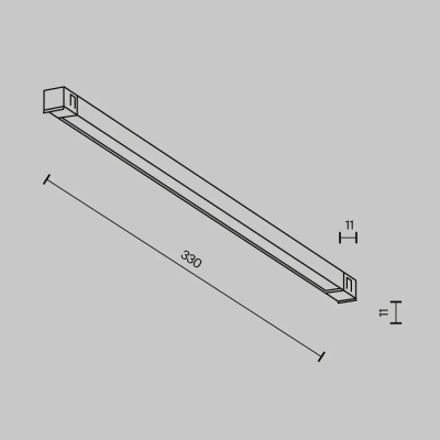 Трековый светильник Базис / Basis Exility X 4000K 6Вт 120°, TR240-2-6W4K-B. TM Maytoni