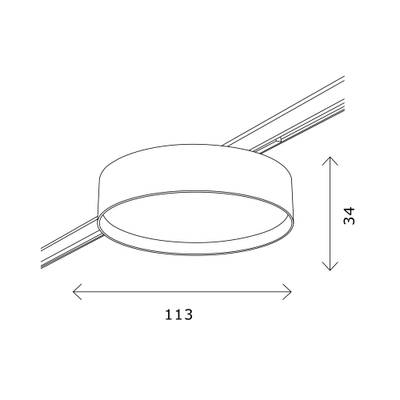 ST670.436.12 Магнитный трековый светильник Черный LED 1*12W 3000K 500Lm Ra&gt;80 100° IP20 D113xH34 24V