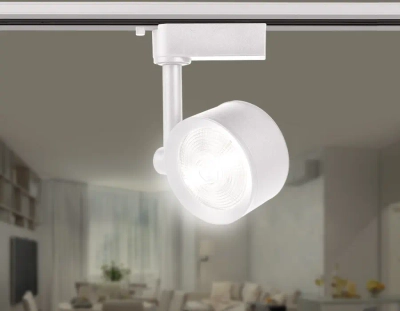 Трековый однофазный светодиодный светильник GL6389 WH белый LED 12W 4200K 24°