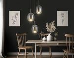 Светильник подвесной LH11153/3 BK/WH/SM черный/белый/дымчатый E27*3 max 60W D425*1500