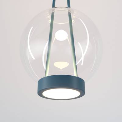 Подвесной светодиодный светильник со стеклянным плафоном 50267/1 LED синий