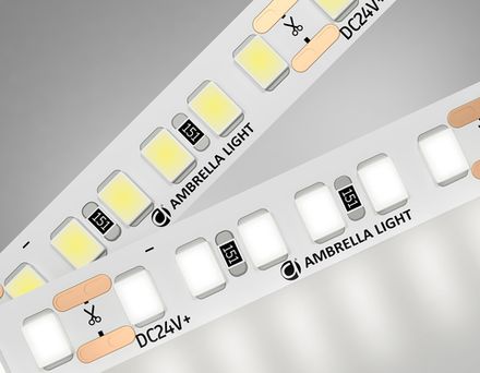 Светодиодная лента GS3202 2835 180Led/ 14.4W m/ 24V IP20 4500K/ 5000*8*1.2mm/ кратность резки 33mm (2 конт.)