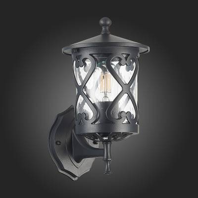 SL085.401.01 Светильник уличный настенный ST-Luce Черный/Черный, Прозрачный E27 1*60W
