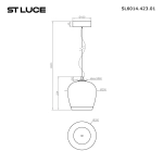 SL6014.423.01 Светильник подвесной ST-Luce Черный/Прозрачный, Черный LED 1*17W 3000K
