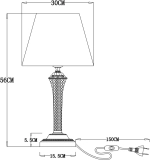 Декоративная настольная лампа Arte Lamp GRACIE A7301LT-1PB, 1хE27