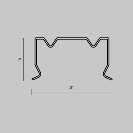 Комплект креплений (для профиля 20x20) 4 шт., ALM-2020B-MT 642078. TM Maytoni