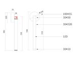 08456W,19 Бра Эванте черный w10*3,5 h39 Led 7W (4000K)