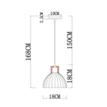 Подвесной светильник Arte lamp CAPRICE A4184SP-1BR, 1хE27