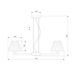 Подвесная люстра с абажурами 60136/6 хром/серый, E14х6