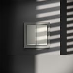 VLS020205 Выключатель встраиваемый VOLTUM S70 двухклавишный с подсветкой 10А, (сталь). (ТМ Maytoni)