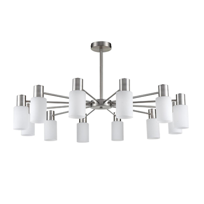 8099/12C COMFI LN26 105 никель/белый металл/стекло Люстра потолочная Е14 12*40W 220V MAVE