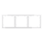 VLS100301 Рамка пластиковая VOLTUM S70 на 3 поста, (белый глянцевый) (ТМ Maytoni)