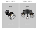 Накладной спот с выключателем в стиле лофт TR8088 BK/CH черный/хром E27 max 40W D120*200