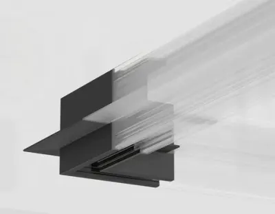 Коннектор угловой для встраиваемого шинопровода под ГКЛ 13мм Magnetic 48V 10mm GL1971 BK черный 100*100