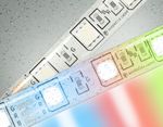 Светодиодная лента RGB GS2302 5050 60Led/ 14.4W m/ 12V IP65 RGB/ 5000*10*2.87mm/ кратность резки 50mm (4 конт.)