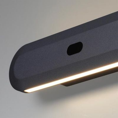 6641/14WL HIGHTECH ODL24 279 металл/черный/акрил Настенный светильник IP20 LED 14W 3000K 220V с датчиком движения и диммером яркости SATRION
