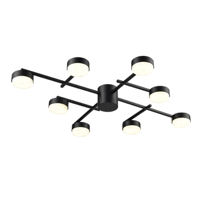 8186/8C COMFI LN26 247 черный, металл Люстра потолочная LED GX53 8*7W 220V DABRA