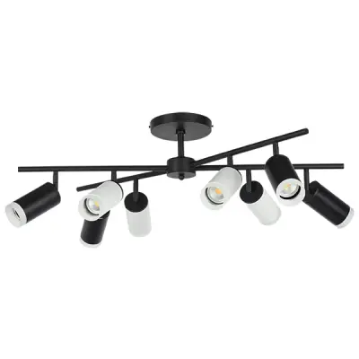 LR7283743640 Люстра RULLO 8х50W GU10 ЧЕРНЫЙ/БЕЛЫЙ (571728+214437-4+214436-4+202430-8)