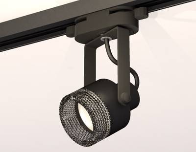 Комплект трекового однофазного светильникас композитным хрусталем XT6602061 PBK/BK черный полированный/тонированный MR16 GU10 (C6602, N6151)